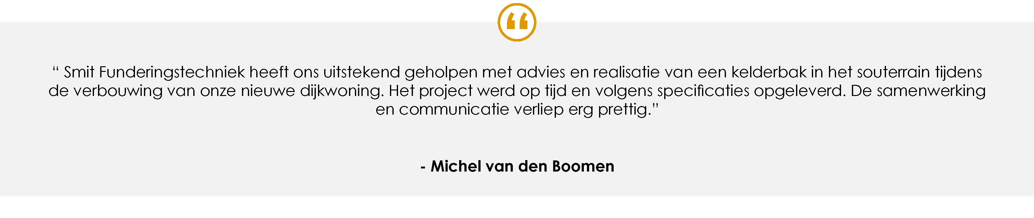 Testimonial - Michel van den Boomen